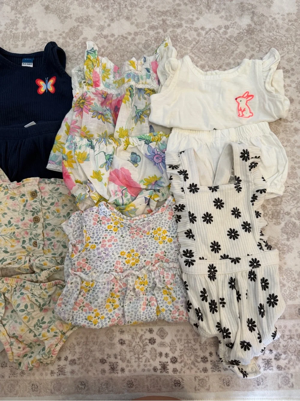 BUNDLE 10 Mixed Baby Girls Clothing Lot - Matching Sets/Outfits